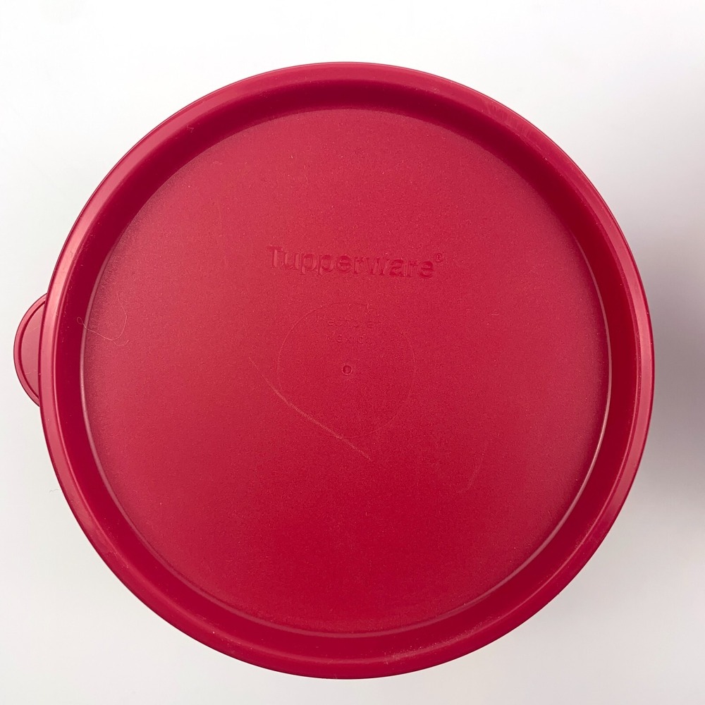 Tupperware Limited Edition Glitter Sparkle Red Canisters w/ Lids 2.5 Cups Lot 2 - Picture 5 of 15